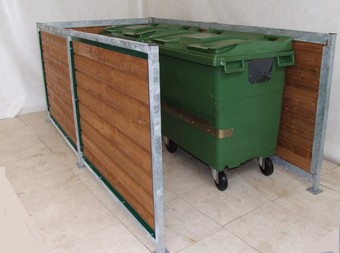 Cache-conteneur métal/bois Artouste  2